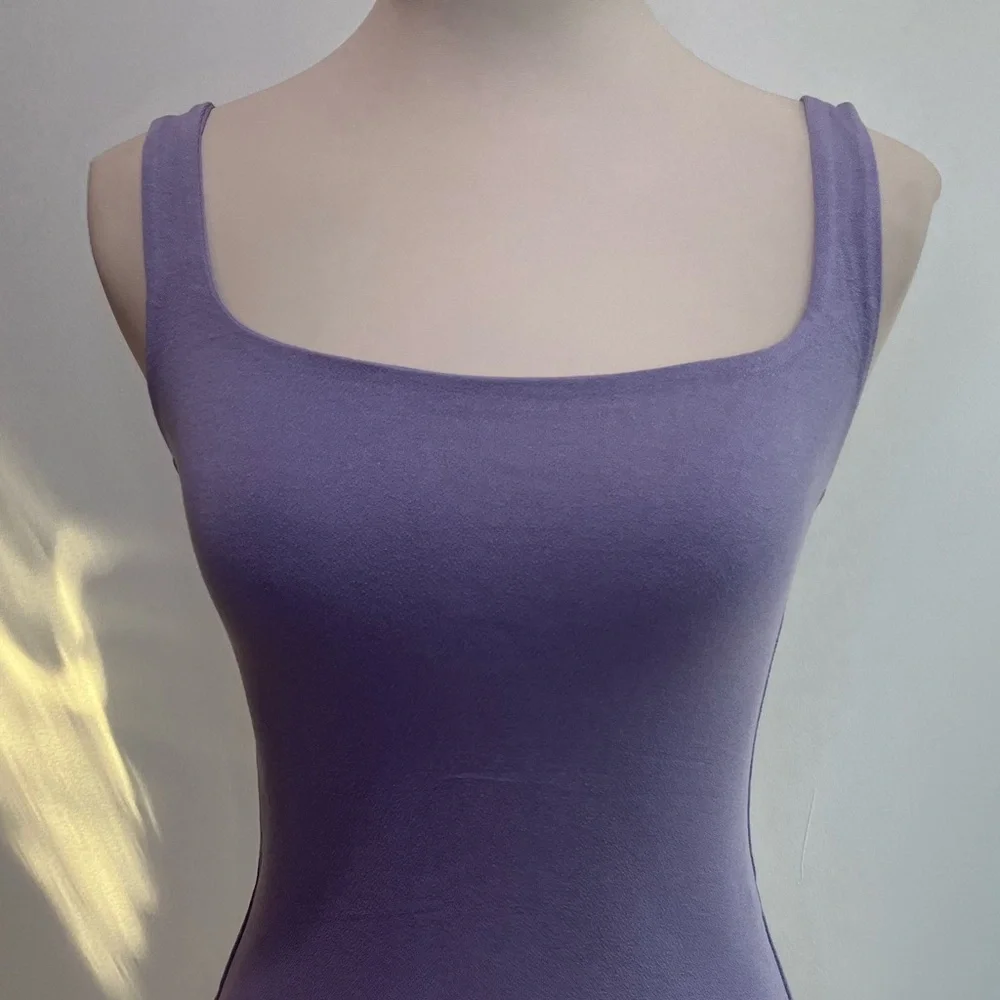 Naked Wardrobe NWT NW Tank Bodysuit in Iris (Lilac) - Picture 8 of 17